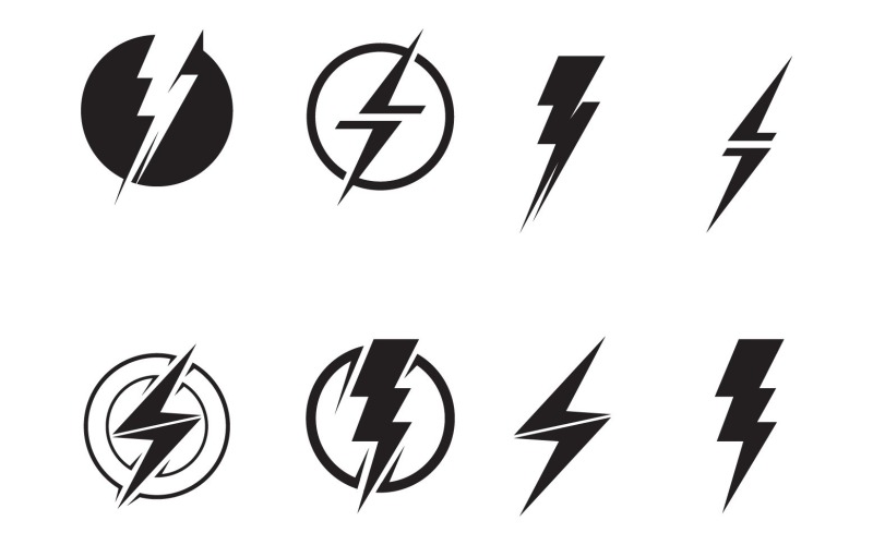 Thunderbolt Logo Aand Symbol Vector V6 Logo Template