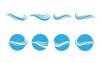 Water Wave Icon Vector Illustration Design Logo V1