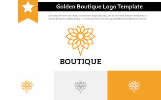 Beautiful Elegant Golden Boutique Shop Modern Logo Template