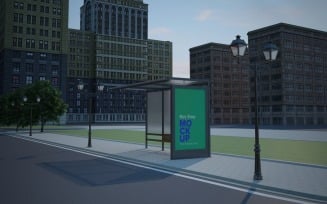 Evening View Bus Stop Signage mock Up v2