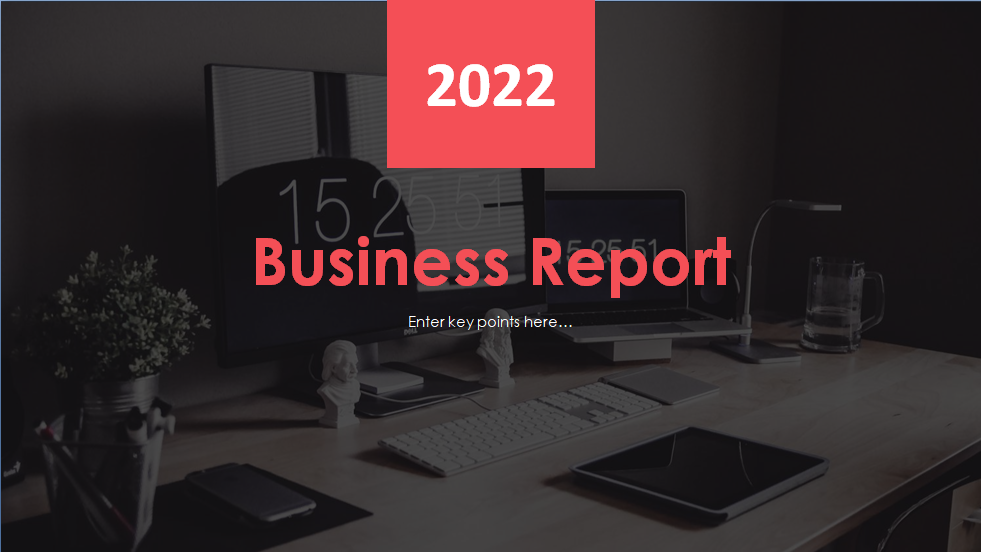 Business Report 2022-Black PowerPoint Template