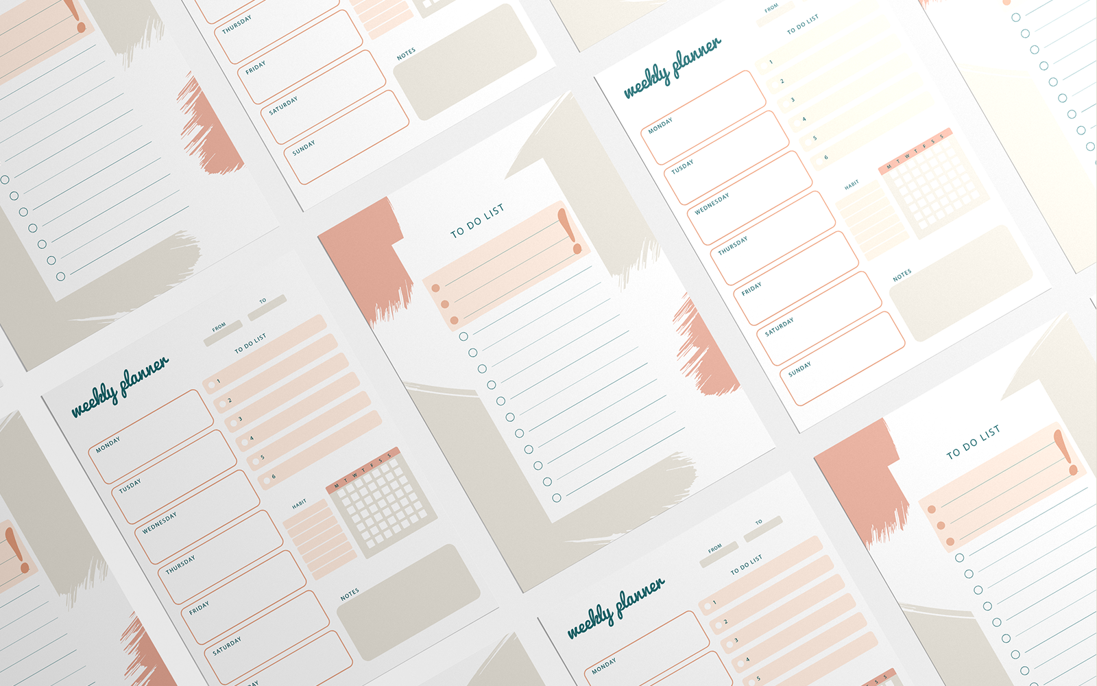 To Do List And Weekly Planner Graphic Template