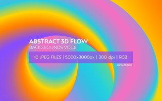 Abstract 3D Flow Backgrounds Vol.6