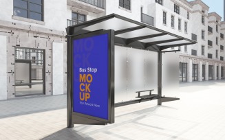 City Bus Stop Billboard mockup v2