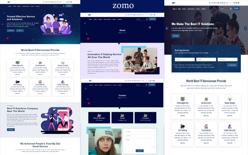Zomo-IT Solutions & Services Company HTML5 Template Website Template