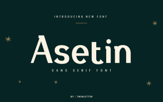 Asetin is a one-of-a-kind and powerful sans-serif typeface