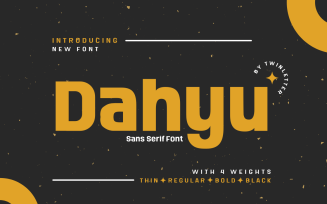 Dahyu, our newest sanserif typeface