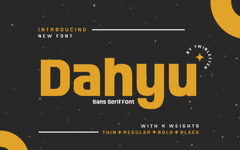Dahyu, our newest sanserif typeface Font