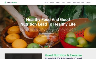 HealthBoost - Nutrition Services HTML Landing Page Template