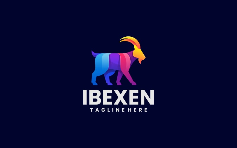Ibex Gradient Colorful Logo Logo Template