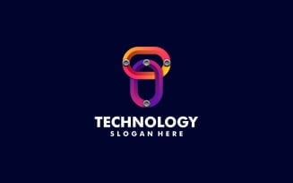 Letter Technology Gradient Colorful Logo