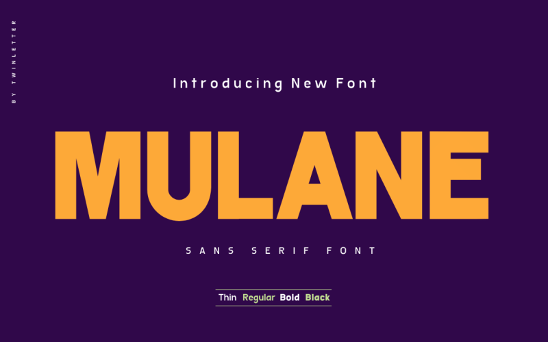 Mulane is a versatile font Font