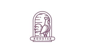 Rooster Vintage Badge Logo