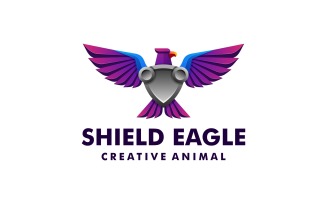 Shield Eagle Gradient Logo