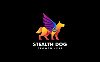 Stealth Dog Gradient Colorful Logo