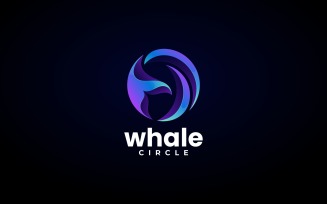 Whale Circle Gradient Logo