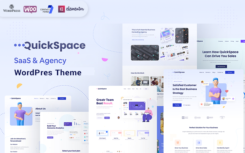 QuickSpace - SaaS and Agency WordPress Theme