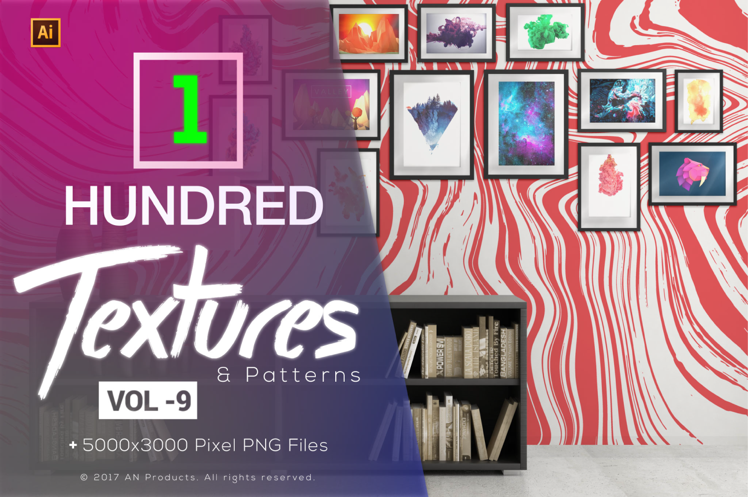 100 Liquid Marble Texture and Pattern Background Vol 9