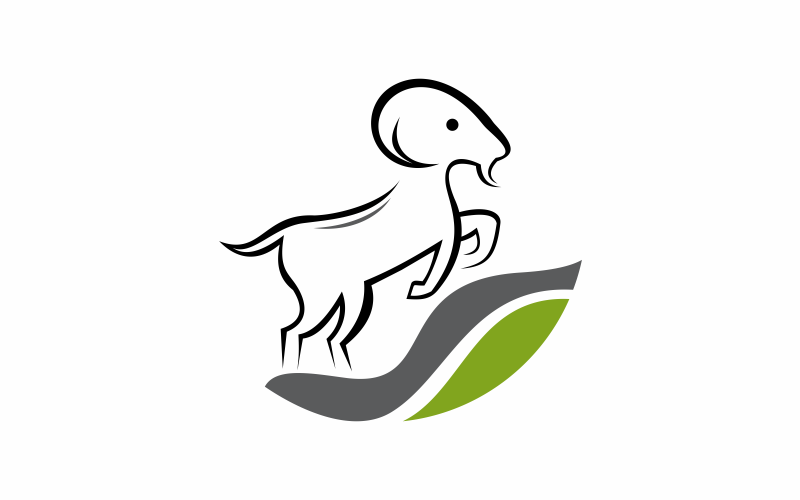 animal goat logo template Logo Template