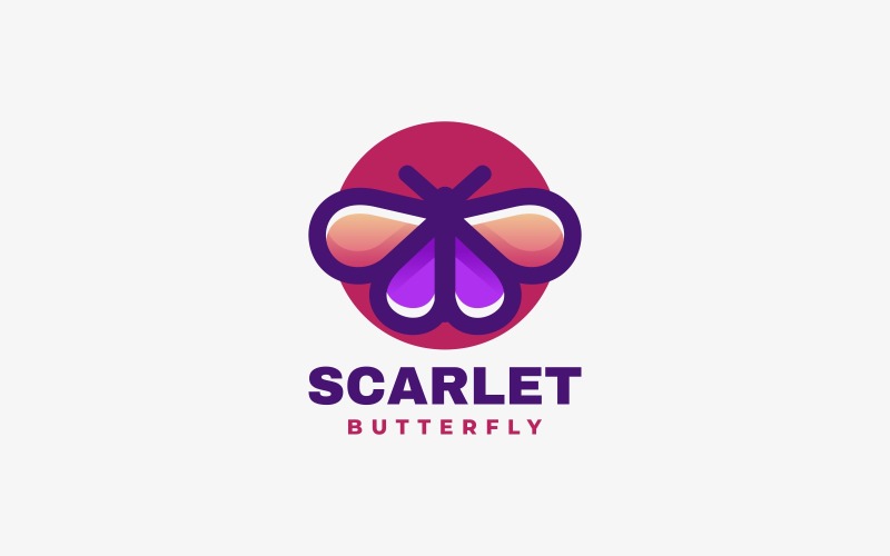Butterfly Mascot Color Logo Style Logo Template