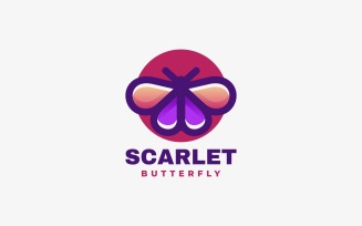 Butterfly Mascot Color Logo Style