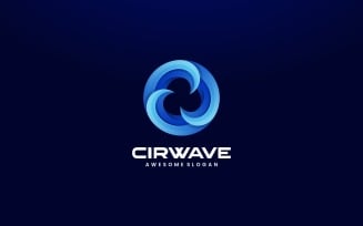 Circle Wave Gradient Logo Design