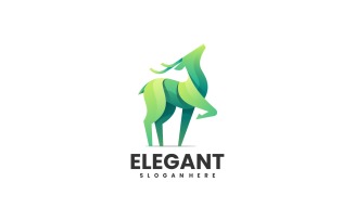Elegant Deer Gradient Logo