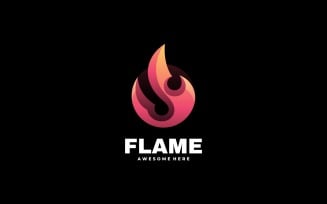 Flame Gradient Colorful Logo Template