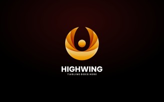 High Wing Gradient Logo Design