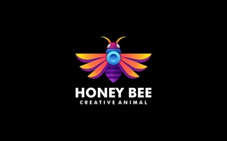 Honey Bee Gradient Colorful Logo