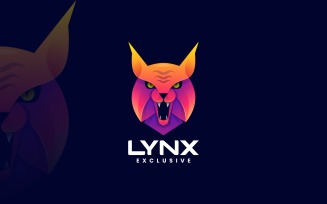 Lynx Head Gradient Colorful Logo