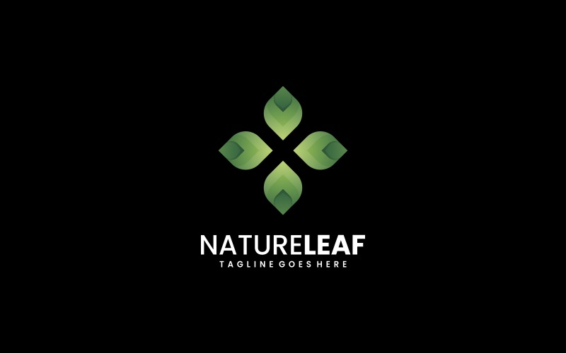 Nature Leaf Gradient Logo Logo Template