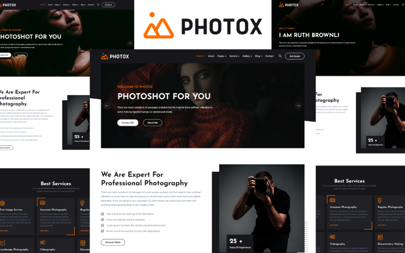 Photox - Photography HTML5 Template Website Template