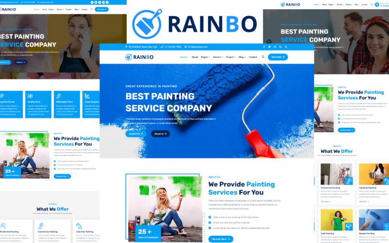 Rainbo - Painting Services Company HTML5 Template Website Template