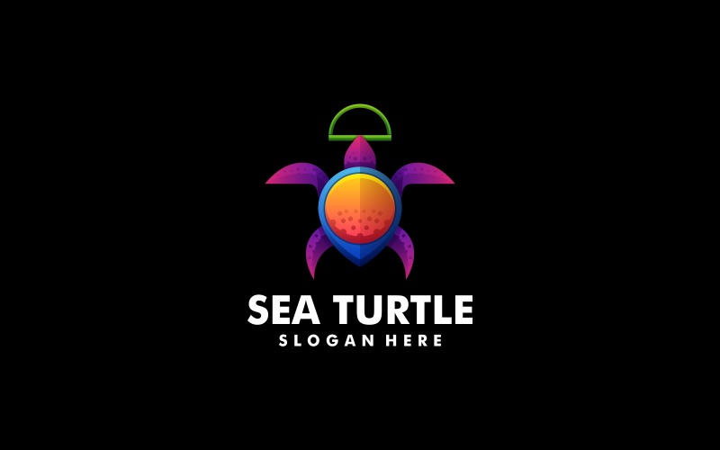 Sea Turtle Gradient Colorful Logo Logo Template