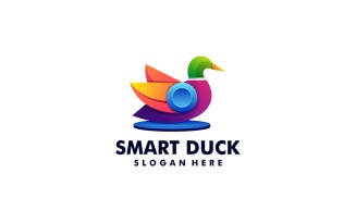 Smart Duck Gradient Colorful Logo