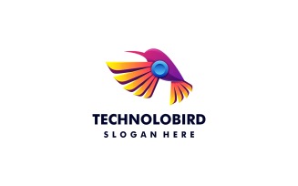 Technology Bird Gradient Colorful Logo