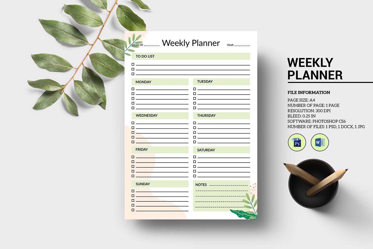 Kit Graphique #233522 Weekly Planner Divers Modles Web - Logo template Preview