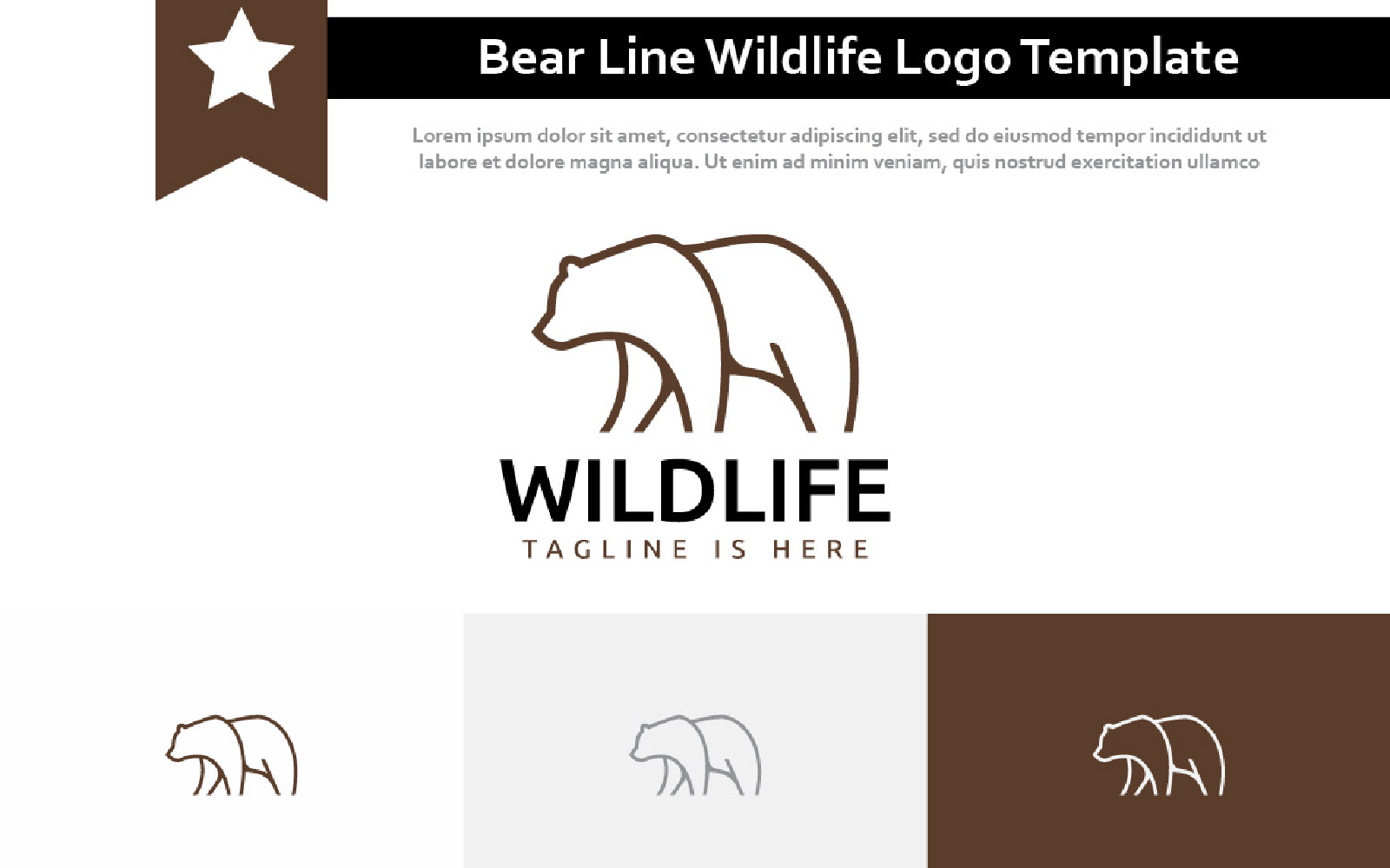 Kit Graphique #233542 Bear Ligne Divers Modles Web - Logo template Preview