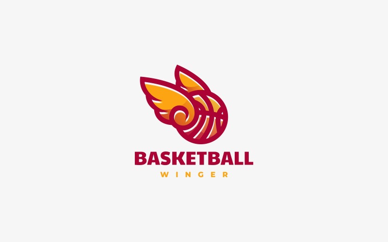 Basketball Wings Simple Logo Logo Template