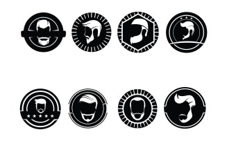 Beard And Mustache Logo And Symbol V2