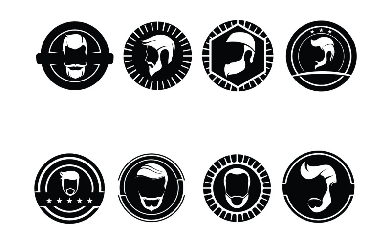 Beard And Mustache Logo And Symbol V2 Logo Template