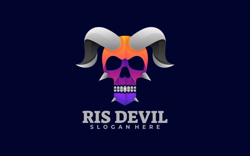 Devil Gradient Colorful Logo Logo Template