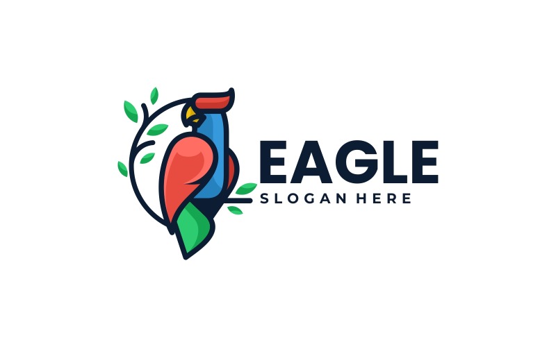 Eagle Color Mascot Logo Style Logo Template