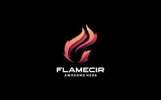 Flame Circle Gradient Logo