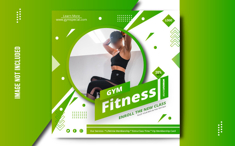 Gym Fitness Center Sale Banner Social Media