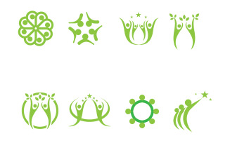 Human Character Logo Sign Illustration Vector Design V2