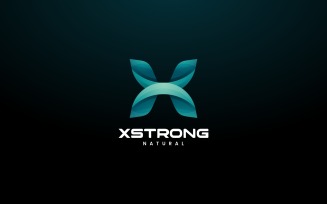Letter X Gradient Color Logo