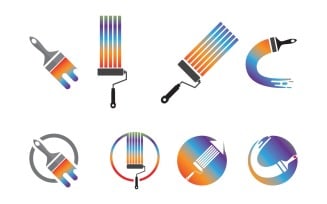 Paint Brush Logo And Symbol V2