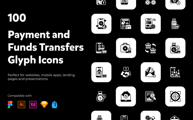 Payment and Funds Transfer Icon Set